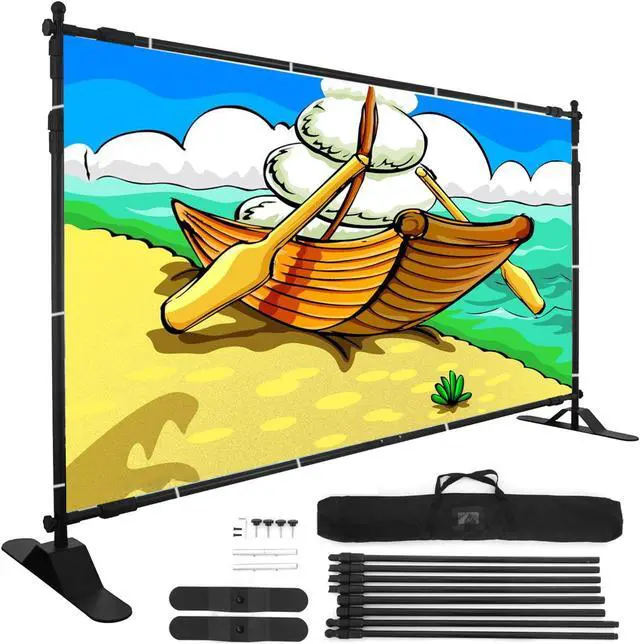 Alt view image 2 of 14 - vevor 8'x 8' - 10' x 8' backdrop banner stand newest step and repeat for trade show wall exhibitor photo booth background adjus