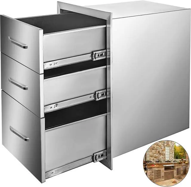Main image of VEVOR Usa Bbq Island / Outdoor Kitchen 18"x23" Stainless Steel Narrow Trash Drawer