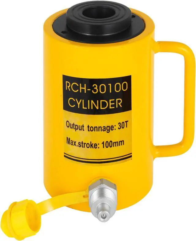 Alt view image 8 of 11 - VEVOR Mophorn Hydraulic Cylinder Jack 30Ton, Solid Ram Hydraulic Cylinder 4Inch, Stroke Single Acting Hydraulic Cylinder, w/Quick Connector Portable Hydraulic Solid Jack Industrial Lifting Jack Ram