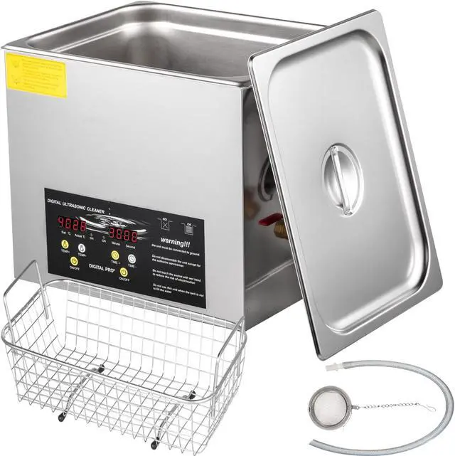 Main image of VEVOR 15l Ultrasonic Cleaner Heater Timer 600w 40khz Jewelry Cleaning Machine