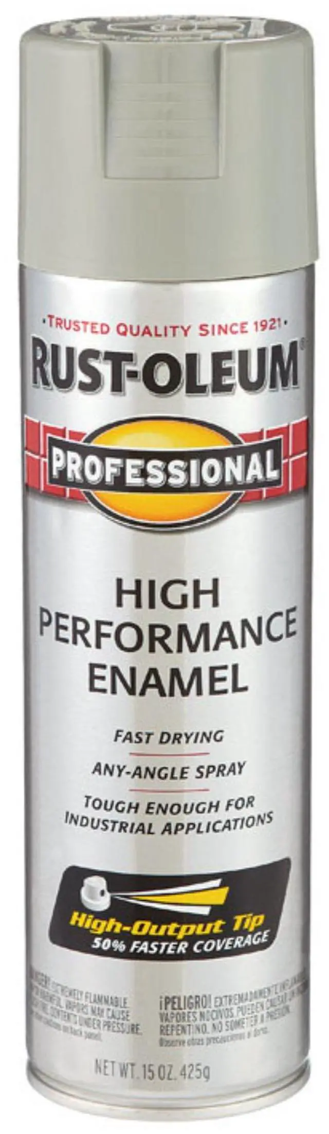 Alt view image 5 of 5 - Rustoleum Professional High Performance Topcoat Enamel Spray Paint, 14 oz Aerosol Can, 14 sq-ft