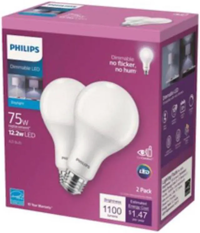 Alt view image 6 of 6 - Philips 75w A19 Dl T20 Led Bulb 560994