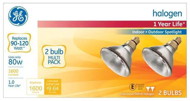 Alt view image 2 of 6 - GE 66281 Energy Efficient Halogen Spotlight Bulb, 90 Watts, 120 Volt