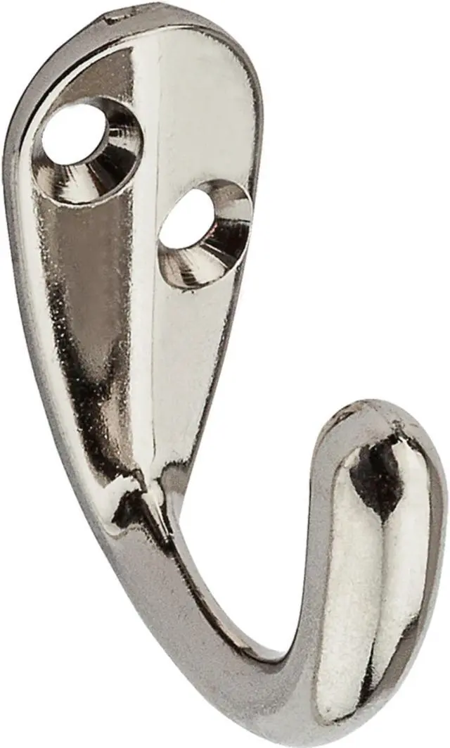 Alt view image 4 of 4 - National Nickel Single Cloth Wardrobe Hook, 2 per Card N199190