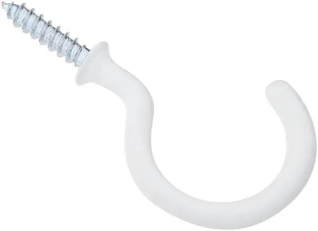 Alt view image 6 of 6 - National 1-1/2 In. White Vinyl Cup Hook (2 Count) N248450