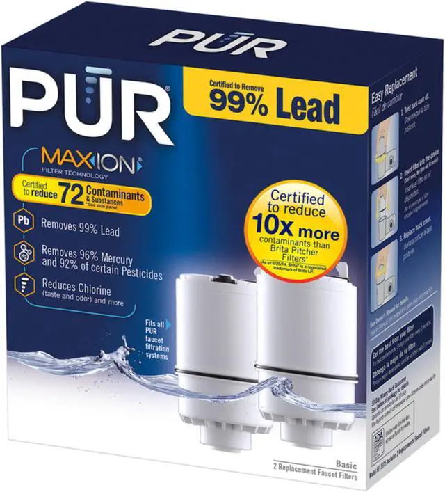 Alt view image 9 of 9 - PUR RF-3375 Faucet Mount Classic Clear Filter Replacement (2 Pack)