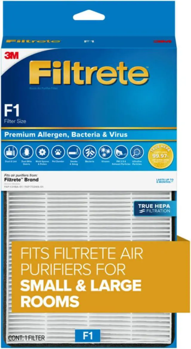 Alt view image 7 of 8 - Filtrete 13 in. H X 8.2 in. W Rectangular HEPA Air Purifier Filter - Total Qty: 1