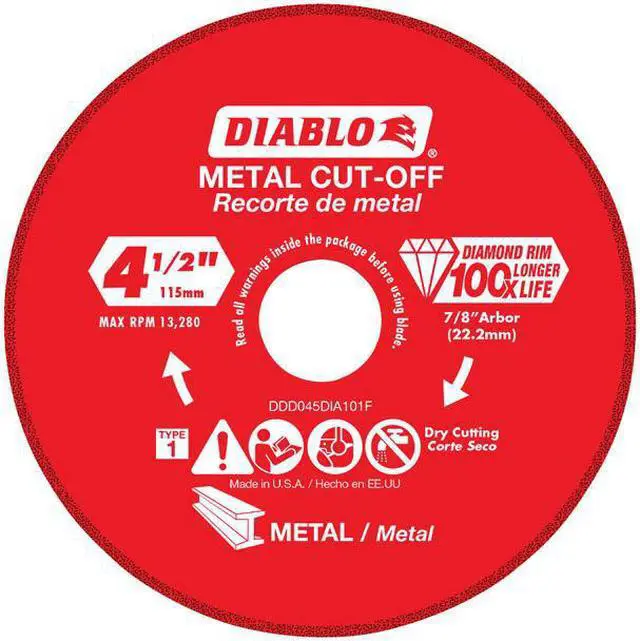Main image of DIABLO 2798650 DIAMOND MTL CTOFF WL4.5"