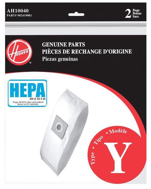 Alt view image 6 of 7 - HEPA AH10040 Y Filtration Bags for Hoover Upright Cleaners 2/Pack