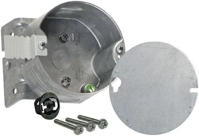 Alt view image 8 of 13 - RACO 294 Electrical Box,Round Ceiling Pan,8 Side