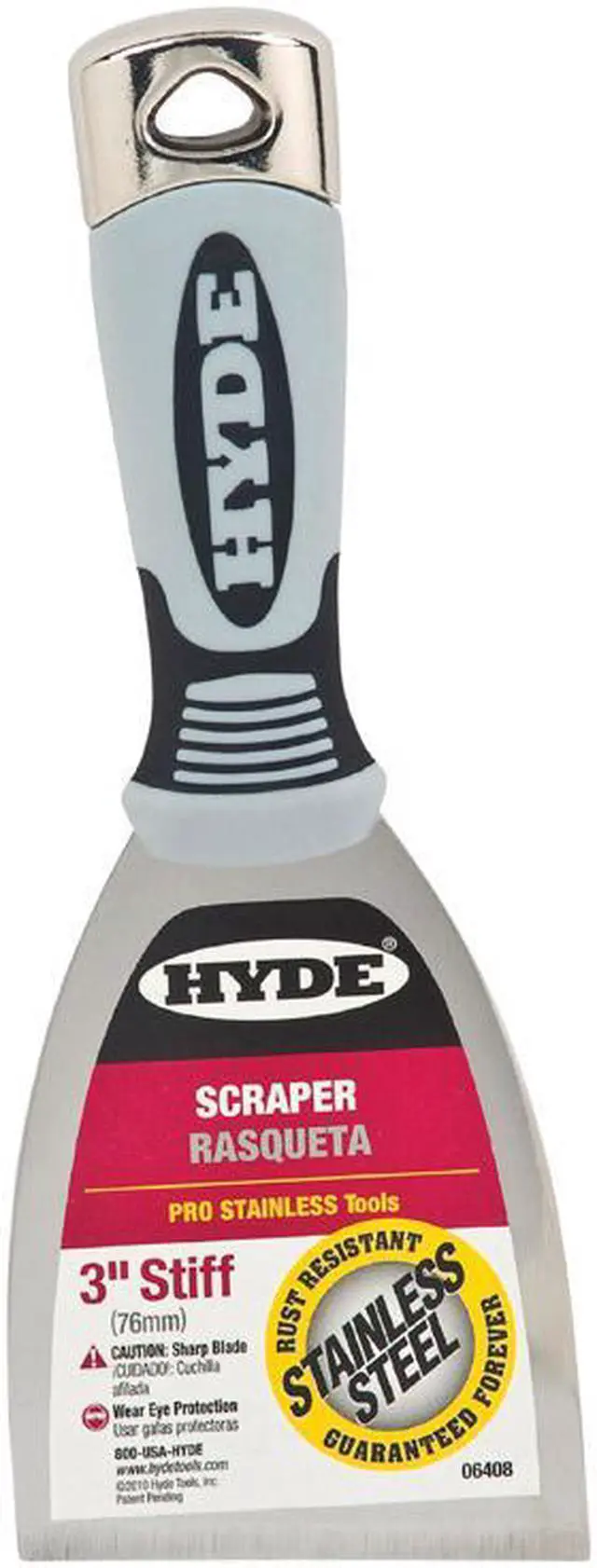Alt view image 5 of 5 - HYDE 06408 Scraper,Stiff,3",SS