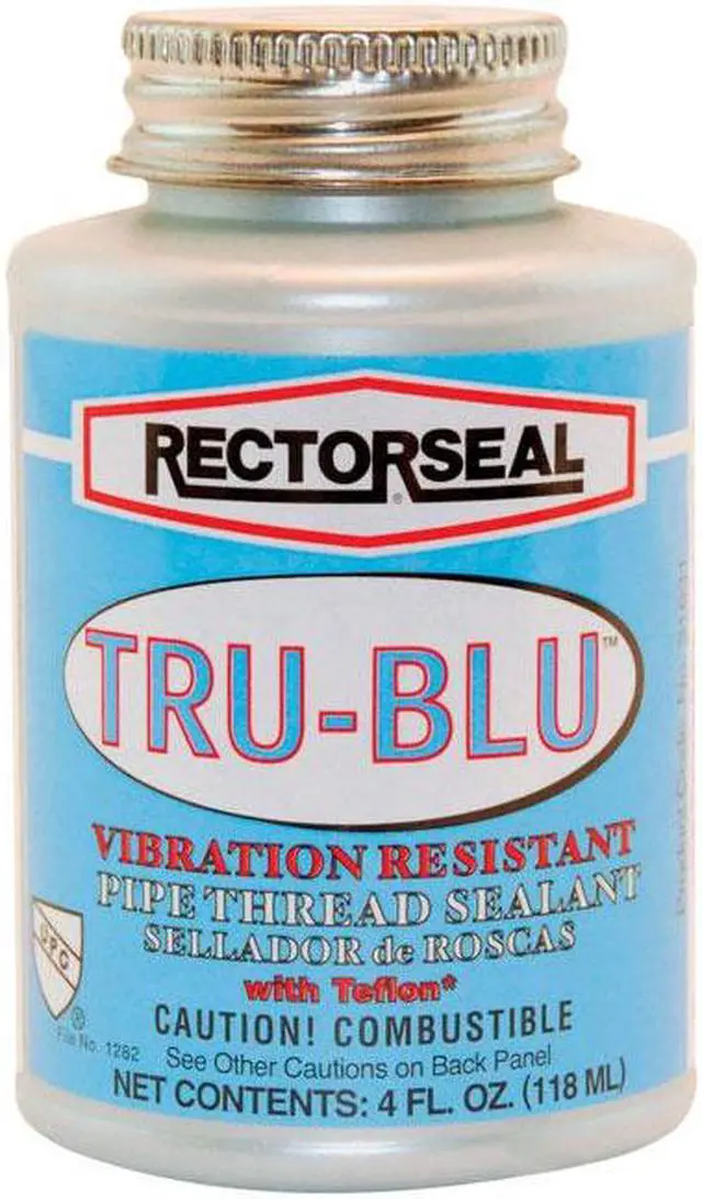 Alt view image 7 of 8 - RECTORSEAL 31631 Pipe Thread Sealant 4.8 fl oz, Brush-Top Can, Tru-Blu, Blue,