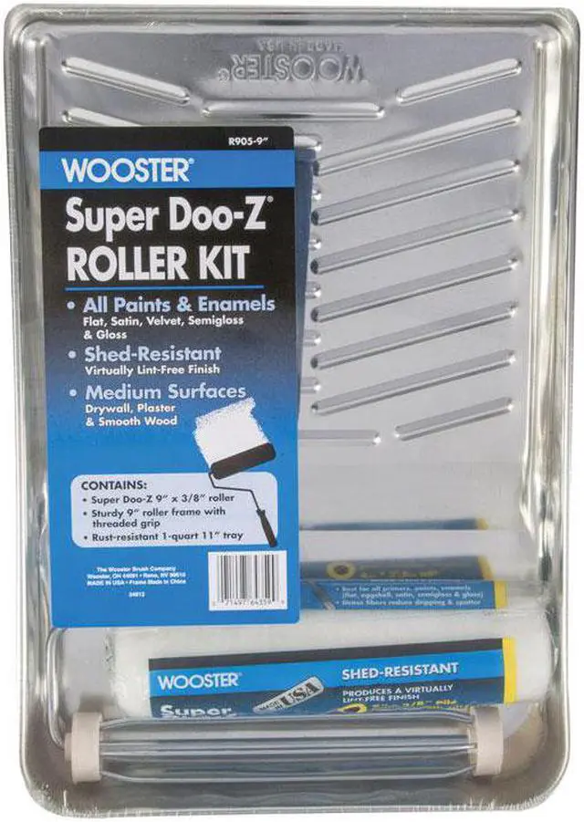 Alt view image 7 of 7 - Super Doo-Z Roller Kit Wooster Roller Trays and Set R905-9 071497643599