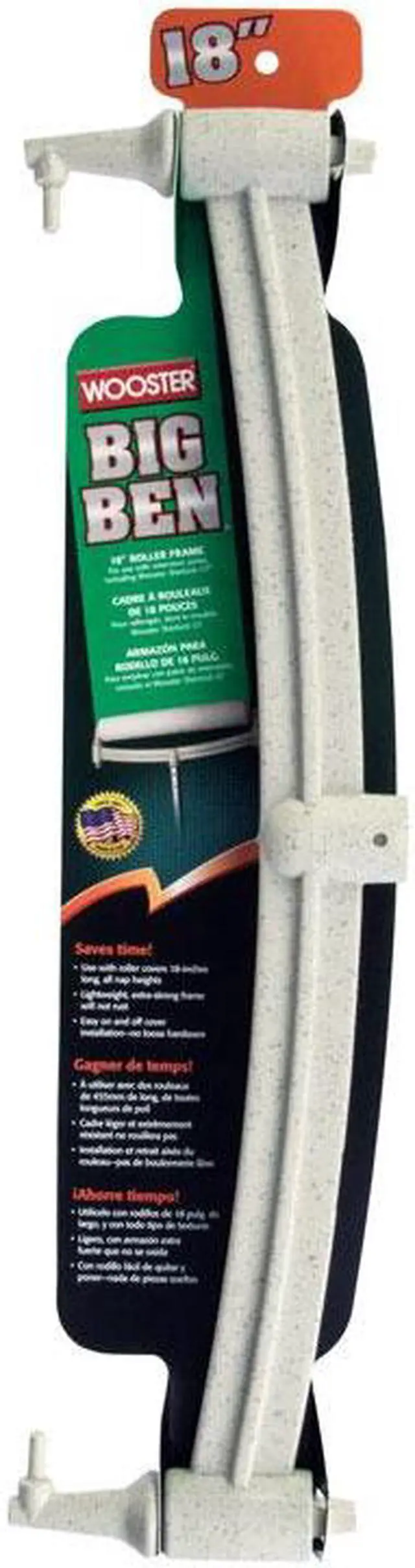 Alt view image 8 of 8 - WOOSTER BR045-18 Paint Roller Frame, Yoke, Polypropylene Handle, 18" Rollers