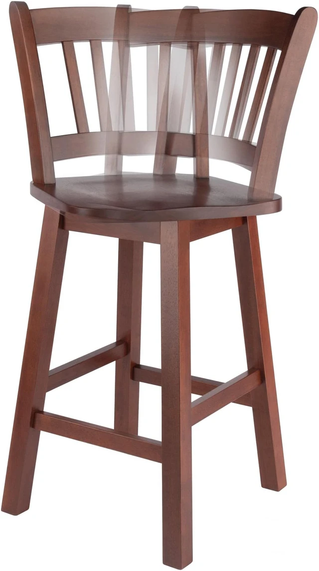 Alt view image 2 of 14 - Winsome Wood Fina Swivel Seat Counter Stool, Walnut