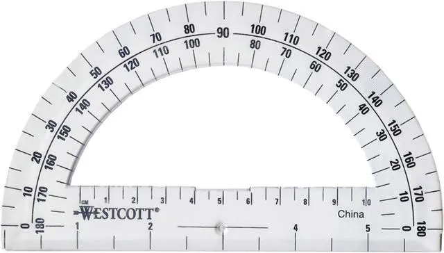 Alt view image 5 of 5 - PROTRACTOR 6IN 180 DEGREE CLEAR