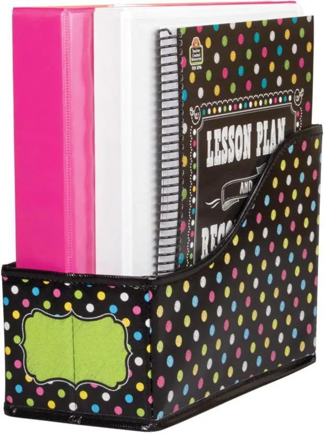 Alt view image 3 of 3 - Teacher Created Resources Book Bin Chalkboard Brights 5"Wx8"Hx11"D Multi 20784