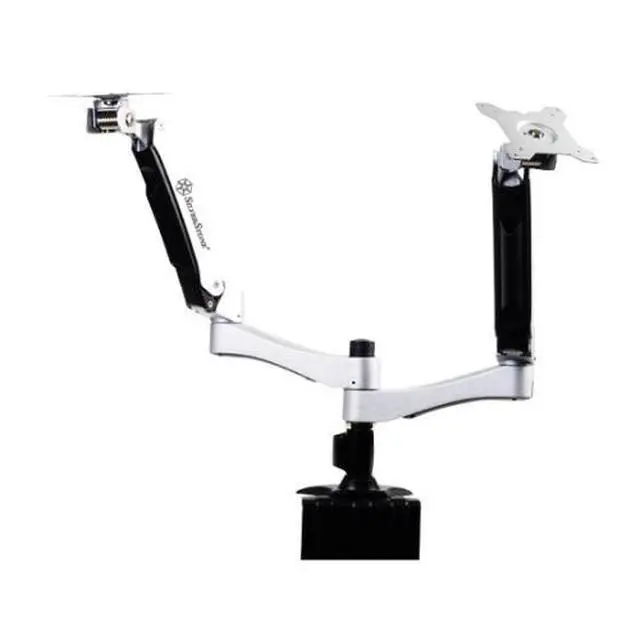 Alt view image 12 of 12 - Silverstone Tek Dual LCD Monitor Desk Mounting Bracket with Articulating Arms up to 24-Inch (ARM22BC)