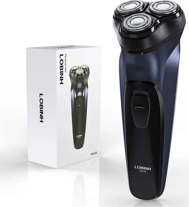 Main image of LOBINH Electric Razor for Men, Rechargeable Electric Rotary Shaver, Washable Shaving Head, Type-C 1.5 Hour Fast Charging, 4D Floating Head - PA168