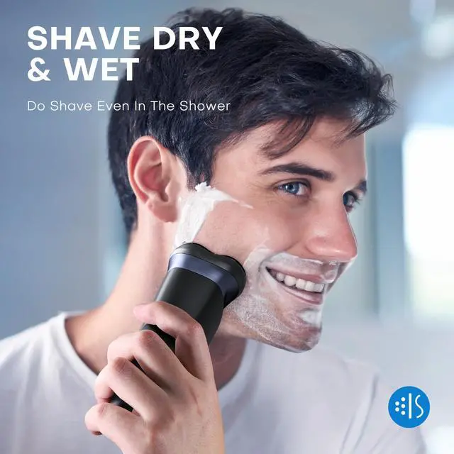 Alt view image 6 of 6 - LOBINH Electric Razor for Men, Rechargeable Electric Rotary Shaver, Washable Shaving Head, Type-C 1.5 Hour Fast Charging, 4D Floating Head - PA168