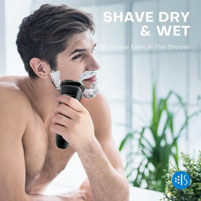 Alt view image 7 of 7 - LOBINH Electric Shaver for Men, 100% Washable Rotary Shaver, Rechargeable Electric Razor Wet & Dry Shaving with Pop-up Trimmer, 1 Hour Fast Charging, 4D Floating Head, LCD Power Indicator - PA188