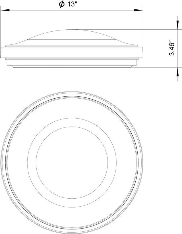 Alt view image 7 of 7 - DYMOND LED RING Flush Mount LED Ceiling Light - Dimmable - Brushed Nickel - Selectable 5 way CCT 2700K-3000K- 3500K- 4000K- 5000K - ROUND