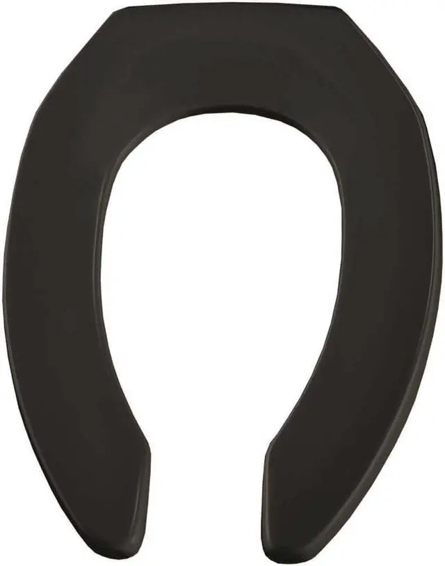 Alt view image 6 of 6 - Elongated Black Toilet Seat Bemis Mfg Commercial 1955CT-047 073088054562