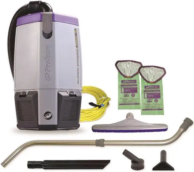 Alt view image 8 of 12 - PROTEAM 107310 Backpack Vacuum Cleaner, 6 qt., 11.6 lb.