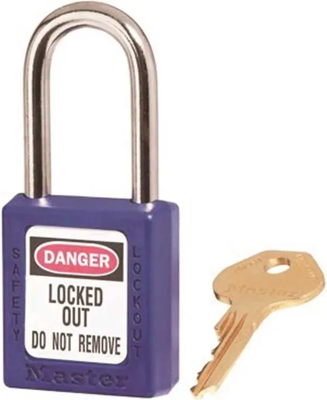 Alt view image 8 of 15 - No. 410 Safety Lockout Padlocks|6 Pin Blue Safety Lock-Out Padlock Key
