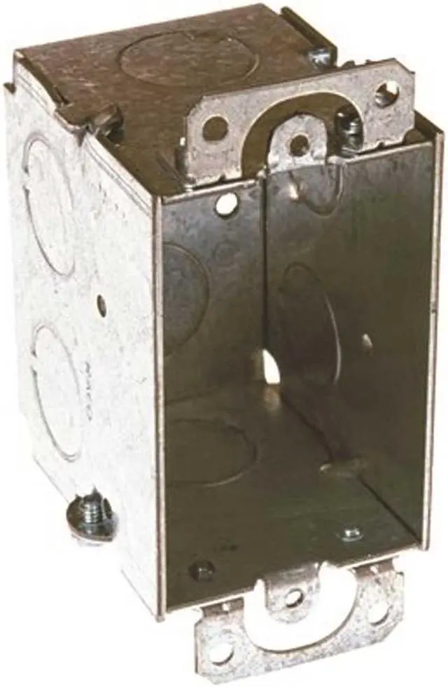 Alt view image 5 of 6 - RACO 560 Electrical Box, 14 cu in, Switch Box Type, 1 Gang, Galvanized Zinc,