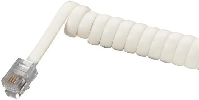 Alt view image 4 of 4 - amertac  zenith th1025a th1025a 25 ft handset coil cord, almond landline telephone accessory