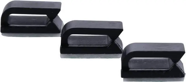 Alt view image 4 of 7 - XINCA Ethernet Cable Clips Sticky Tack Cord Holder Wire Organizer Desk Accessories Wire Hider 100pcs Black for Cat6 and Cat7 Cat8 Flat Ethernet Cable for Car Office Desk Accessories Home Nightstand