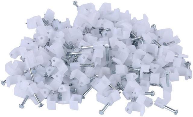 100-Pack Mini Round Cable Clips- Computer Cable Management Clips for  Appliances, Ethernet, Coaxial Cable & Extension Cords - Mini Wire Nail  Clips for
