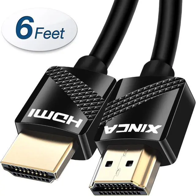 Main image of XINCA HDMI Cable 6Ft 4K@60Hz HDR 18Gbps 34AWG Ultra Slim 4K 60 Hz HDR, video 2160p, 1080p 3D 4K 3D HDCP 2.2 ARC or Blu-ray/TV Box/HDTV/4K Projector/Home Theater