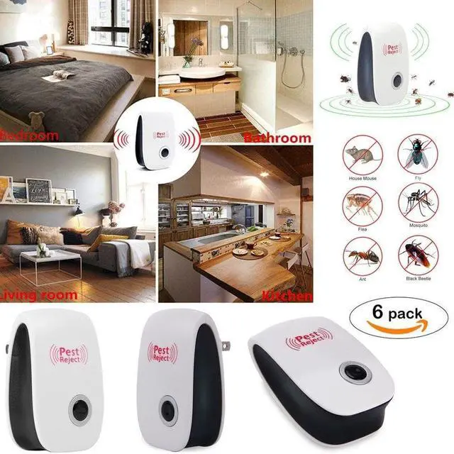 Main image of 6x Ultrasonic Electronic Anti Mosquito Pest Bug Insect Cockroach Repeller Reject