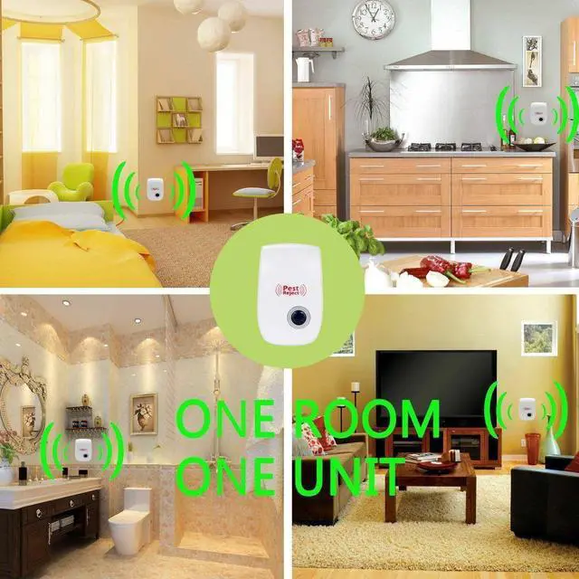 Alt view image 2 of 6 - 8x Ultrasonic Electronic Anti Mosquito Pest Bug Insect Cockroach Repeller Reject