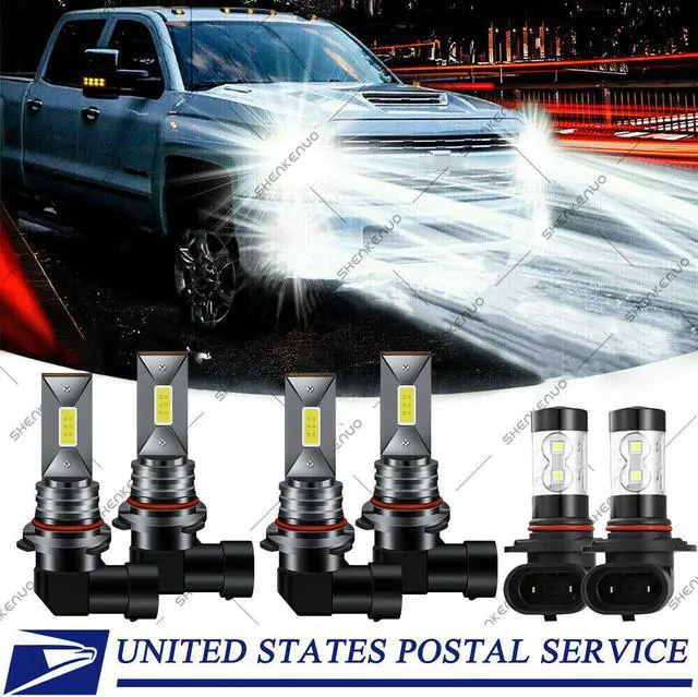 Main image of For  Silverado 1500 2500 HD 2004-2006 6K LED Headlight+Fog Light Bulbs KIT
