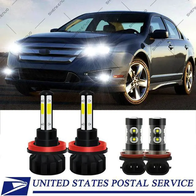 Main image of For Ford Fusion Focus LED Headlights Kit Low Beam Fog Light Bulbs 8000K Combo 4x