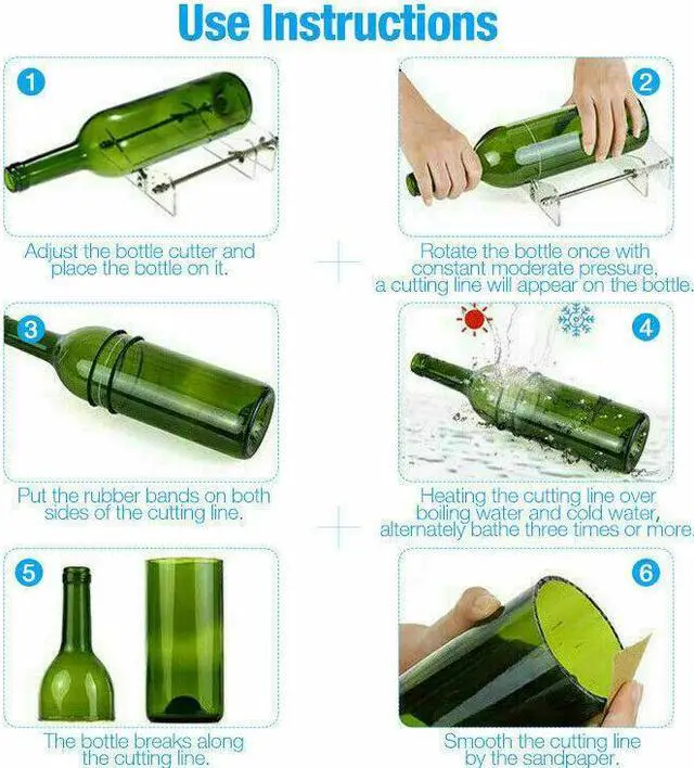 Alt view image 5 of 6 - Beer Glass Wine Bottle Cutter Cutting Knife Machine DIY Kit Craft Recycle Tool