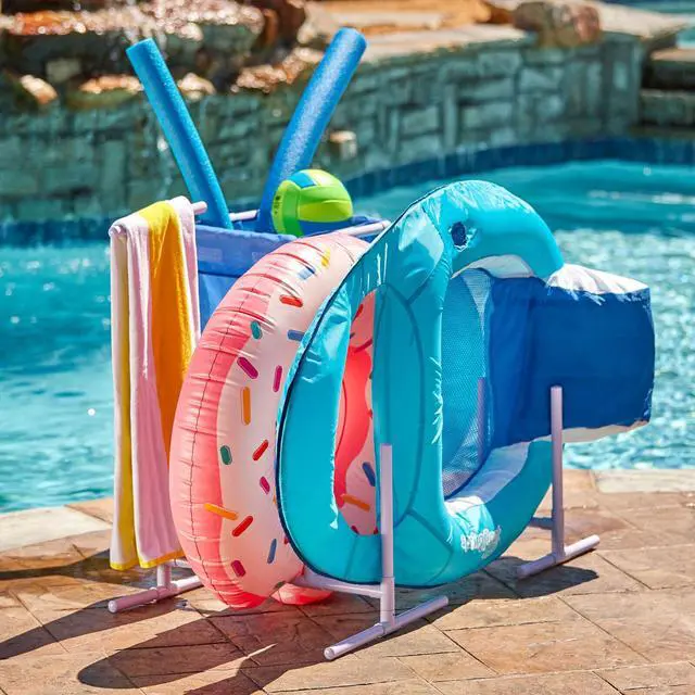 Alt view image 5 of 6 - Versle Poolside Organizer w/ Mesh Bag for Pool Floats  Accessories