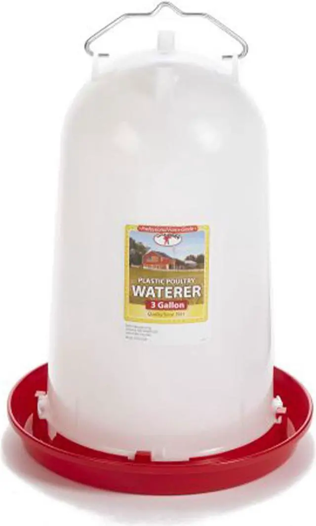 Main image of 7906 3-Gallon Heavy-Duty Plastic Gravity Fed Poultry Waterer