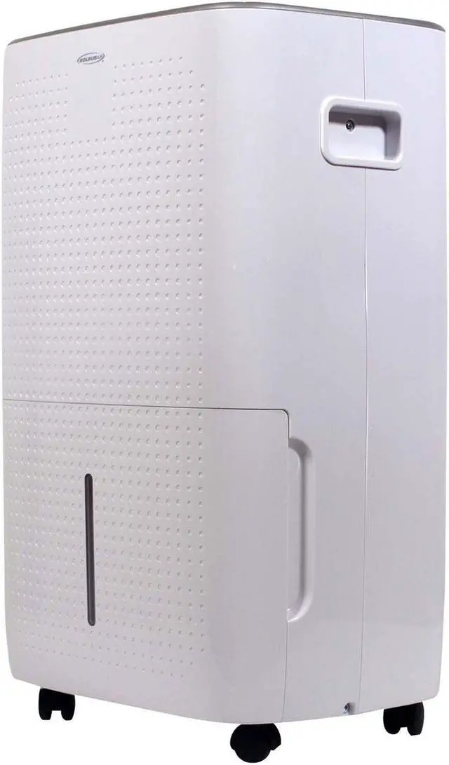 Alt view image 3 of 6 - 4,500 Sq Ft 50 Pint DOE Dehumidifier with Pump  Mirage Display, White
