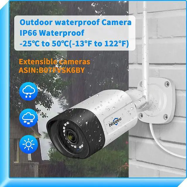 Alt view image 4 of 6 - Wireless Security System with 4 Cameras, 2 Way Audio, and 1 TB Hard Drive