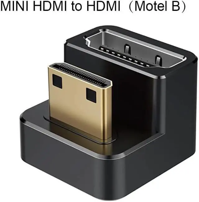 Alt view image 7 of 7 - 180 degrees U-shaped connector Mini HDMI male to HDMI female for portable monitors display Adapter Cable video audio converter cable arrangement Accessories 4K×2K 1080p UHD FHD 60hz