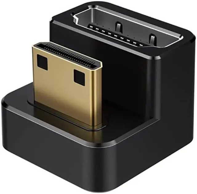 Main image of 180 degrees U-shaped connector Mini HDMI male to HDMI female for portable monitors display Adapter Cable video audio converter cable arrangement Accessories 4K×2K 1080p UHD FHD 60hz