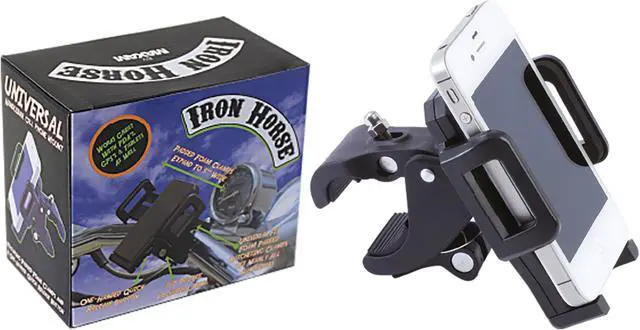 Alt view image 3 of 4 - Diamond Plate Adjustable Motorcycle/Bicycle Phone Mount