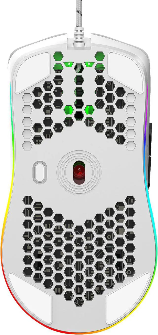 Alt view image 3 of 6 - Glorious Model O Minus GOM-WHITE Matte White Gaming Mouse