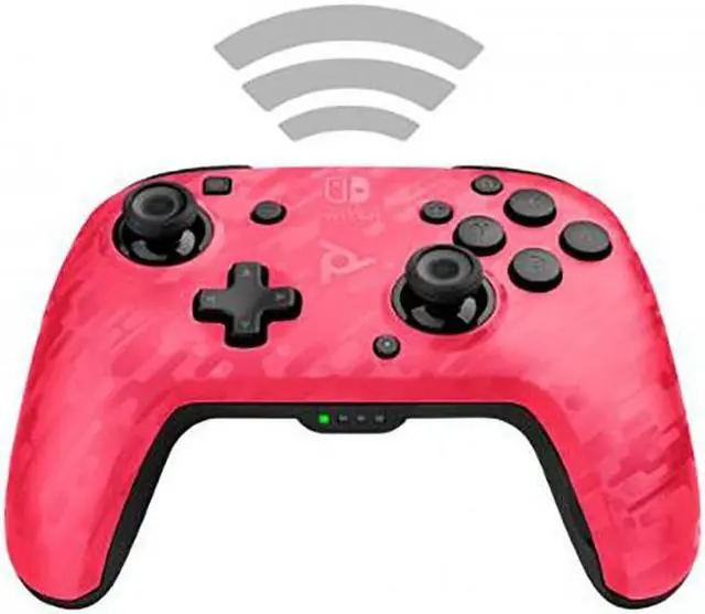 Main image of PDP Faceoff Wireless Deluxe Controller - Pink Camo - Nintendo Switch