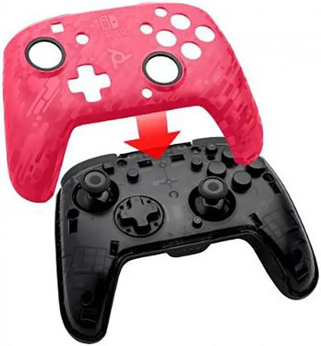 Alt view image 5 of 7 - PDP Faceoff Wireless Deluxe Controller - Pink Camo - Nintendo Switch