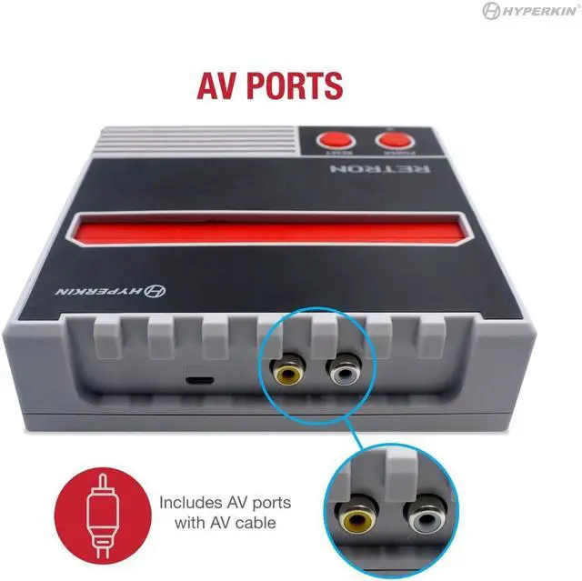 Alt view image 4 of 12 - Hyperkin M07473-GR RetroN 1 AV Gaming Console for NES, Gray